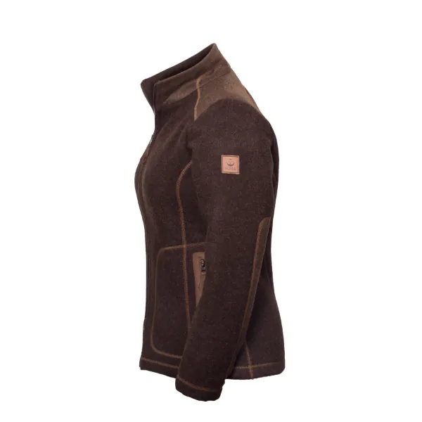 Loden-Fleecejacke "Adele" - dunkelbraun