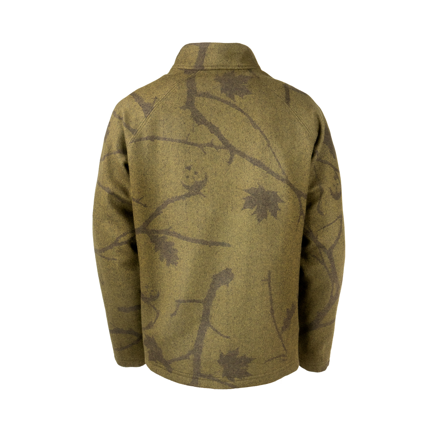 Lodenjacke mit grünem Tarnmuster Rückansicht