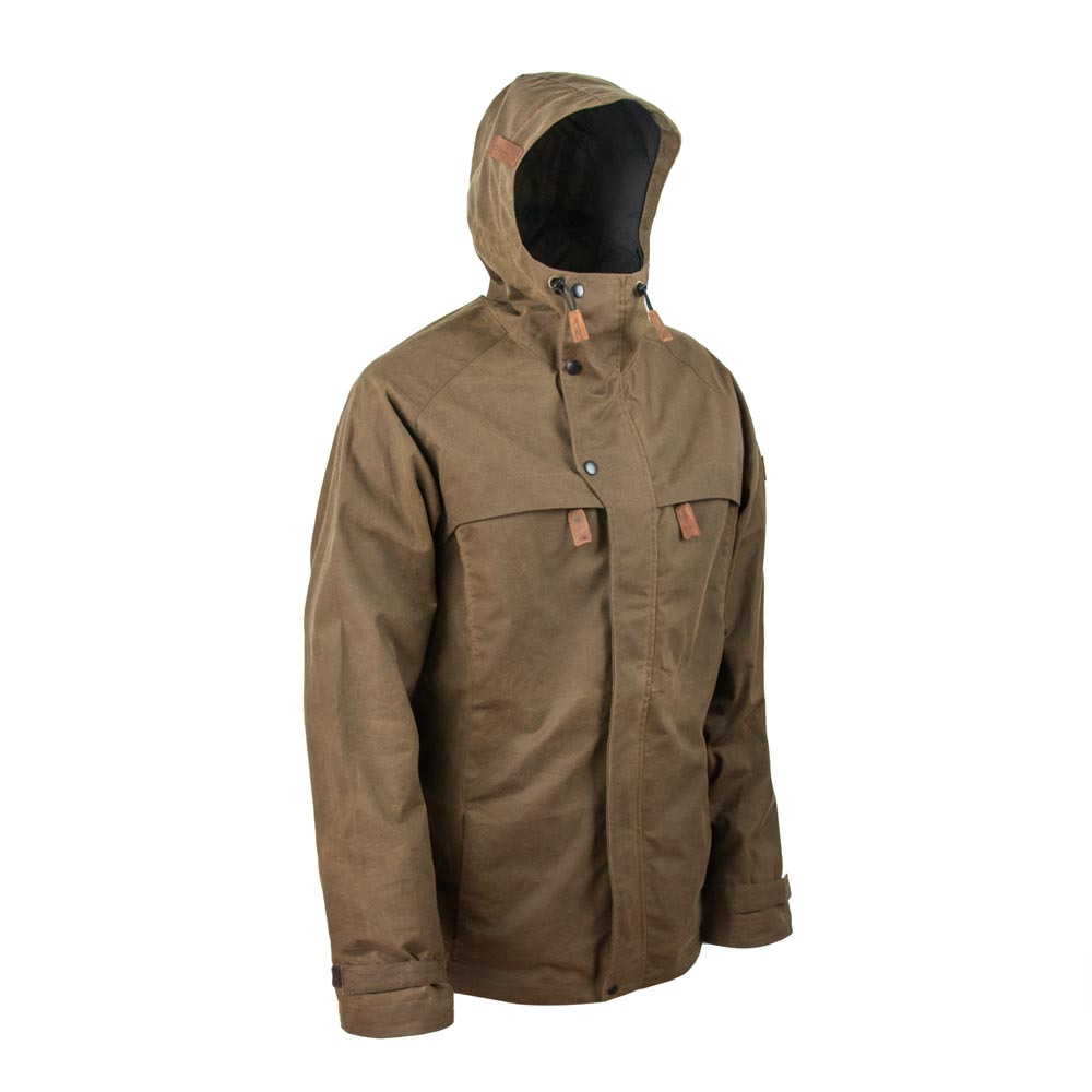 STEINKAUZ Wachsjacke REGENSEGEN Khaki