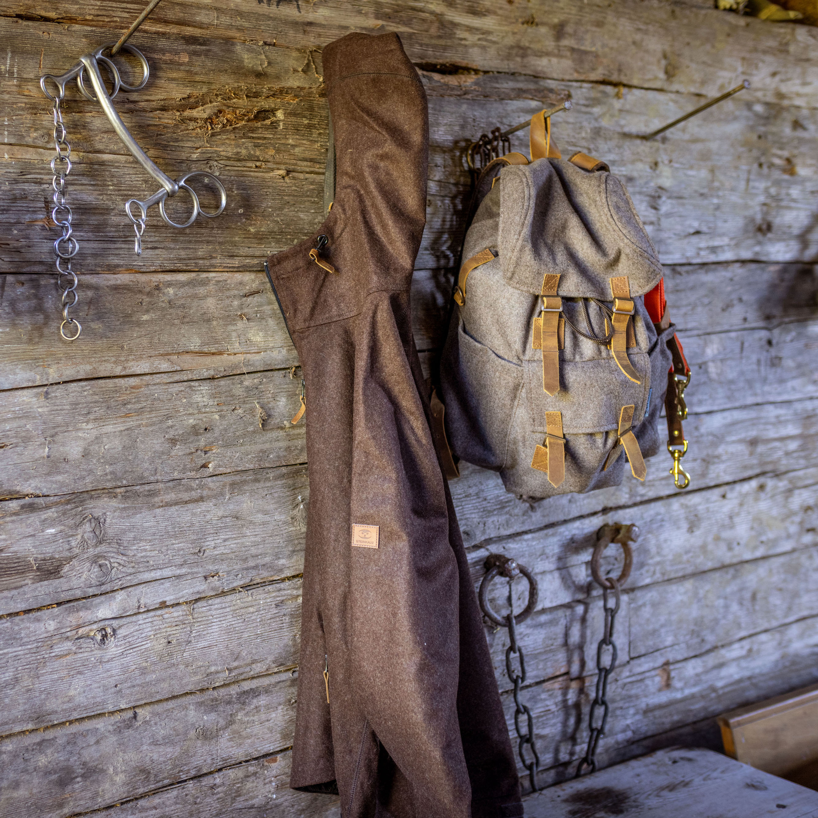 Herrenjacke "Kapuzenraudi" - Braun