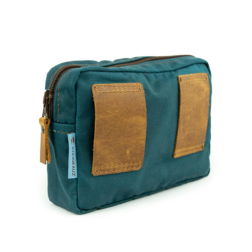 Modulus® Gürteltasche RV groß - Waxed Cotton Petrolblau