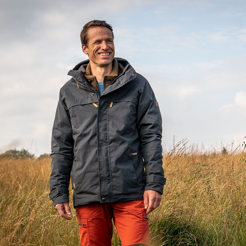 STEINKAUZ Outdoorjacke "Windfang" Anthrazit