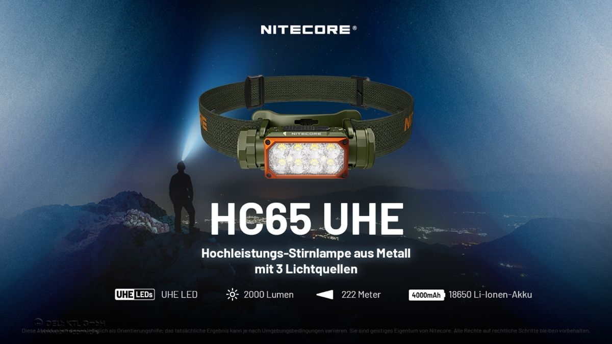 Stirnlampe HC65 UHE - Hunting Edition 2000 lumen