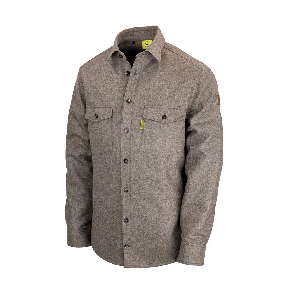 Merino-Lodenhemd "Grimbart" Grau - New Fit