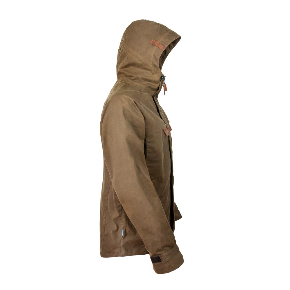 STEINKAUZ Wachsjacke REGENSEGEN Khaki