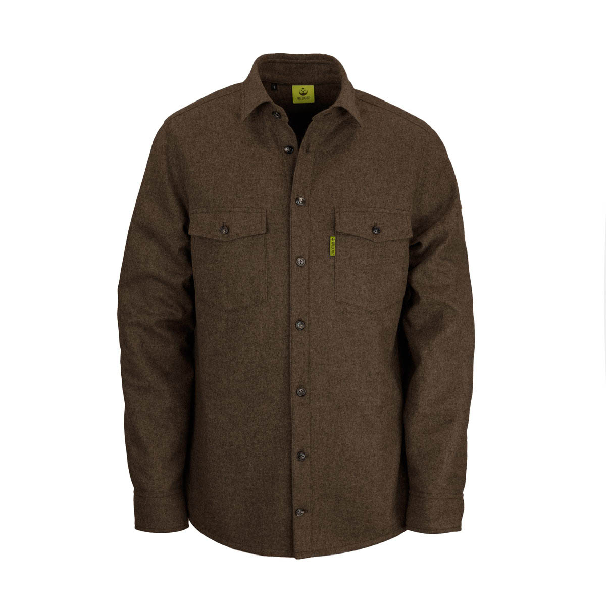 Merino-Lodenhemd "Grimbart" Braun - New Fit