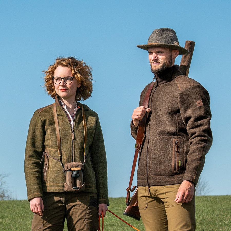 Loden-Fleecejacke "Urs" - dunkelbraun