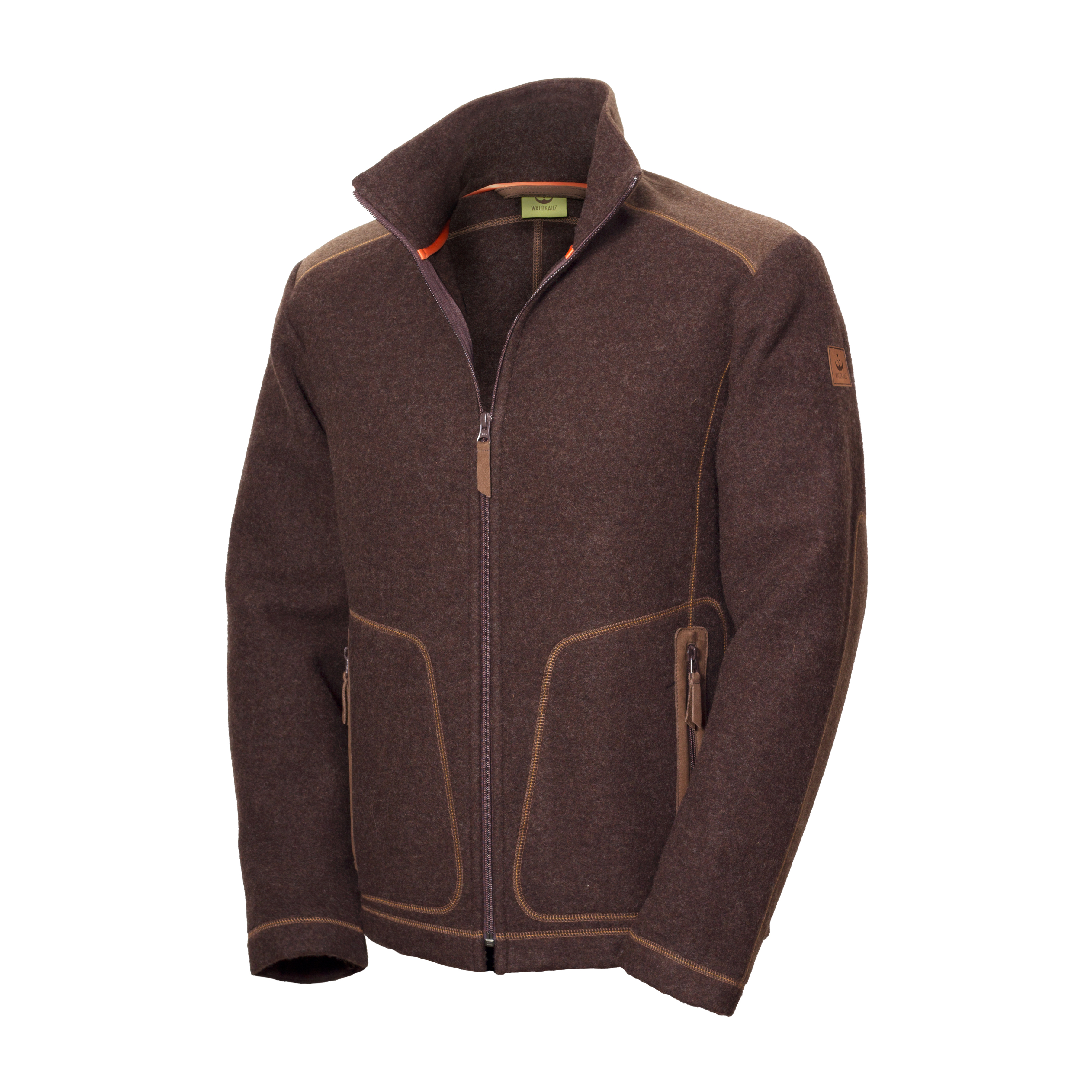 Loden-Fleecejacke "Urs" - dunkelbraun