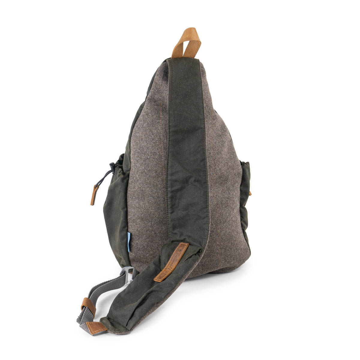 STEINKAUZ-Schultertasche "Querkopf" Waxed Cotton - Oliv