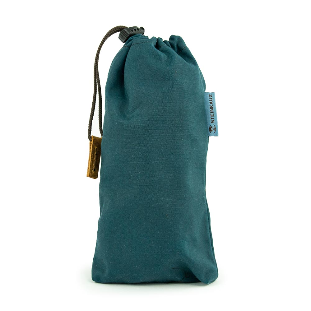 Modulus® Flaschenbeutel - Waxed Cotton Petrolblau