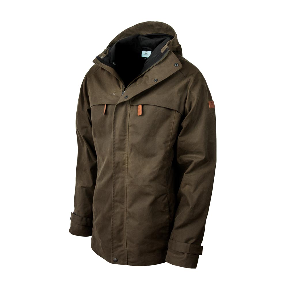STEINKAUZ Wachsjacke "Regensegen" Dunkeloliv