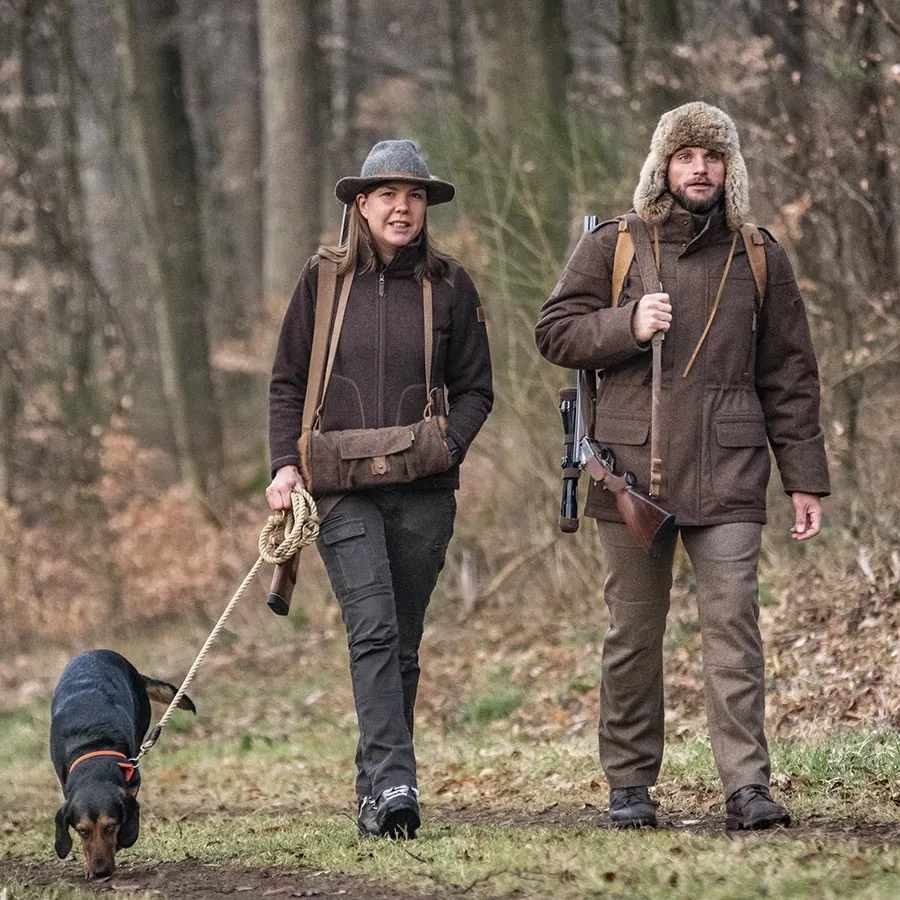 Loden-Fleecejacke "Adele" - dunkelbraun