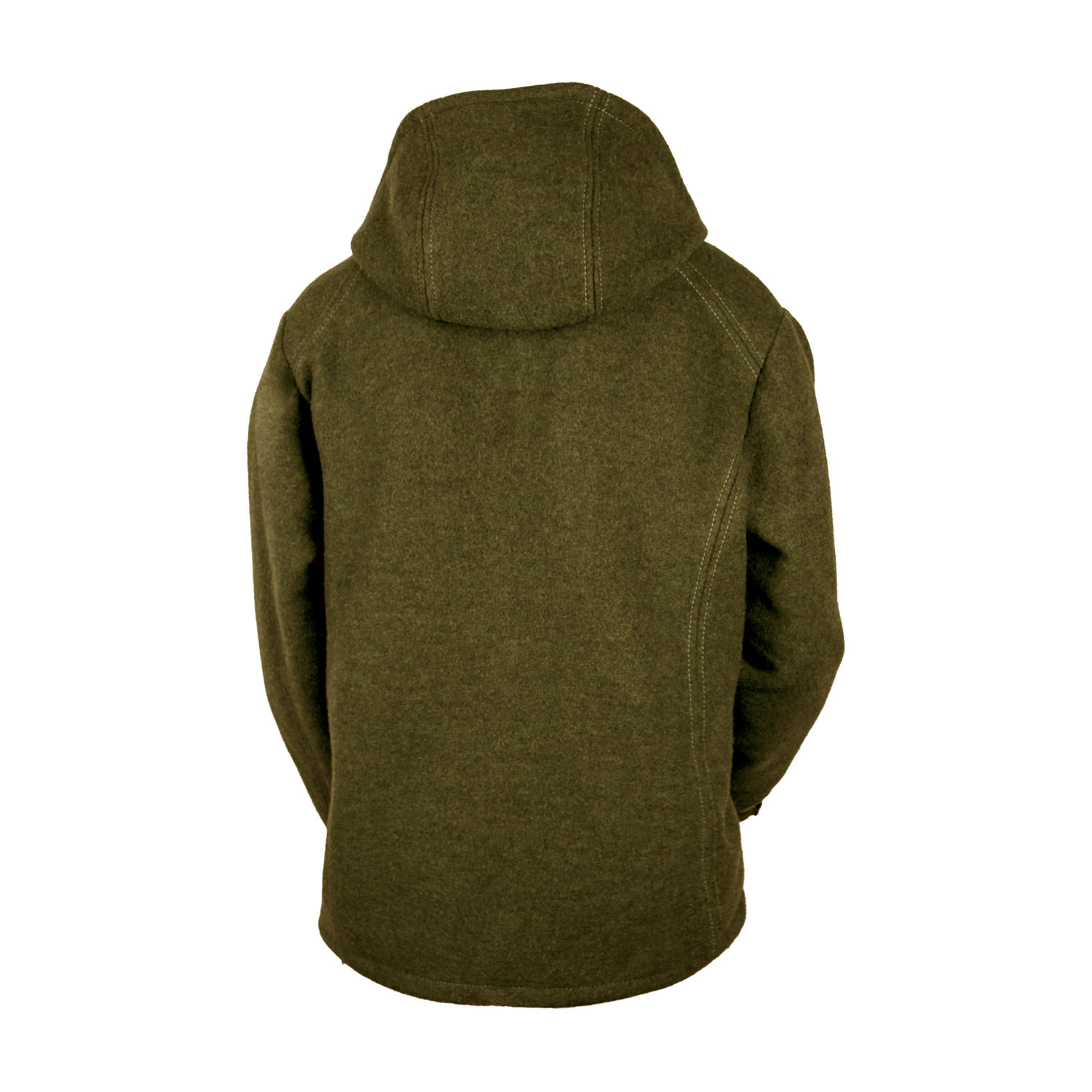 Lodenfleece-Hoodie "Kapuzenhuber" - Moosgrün