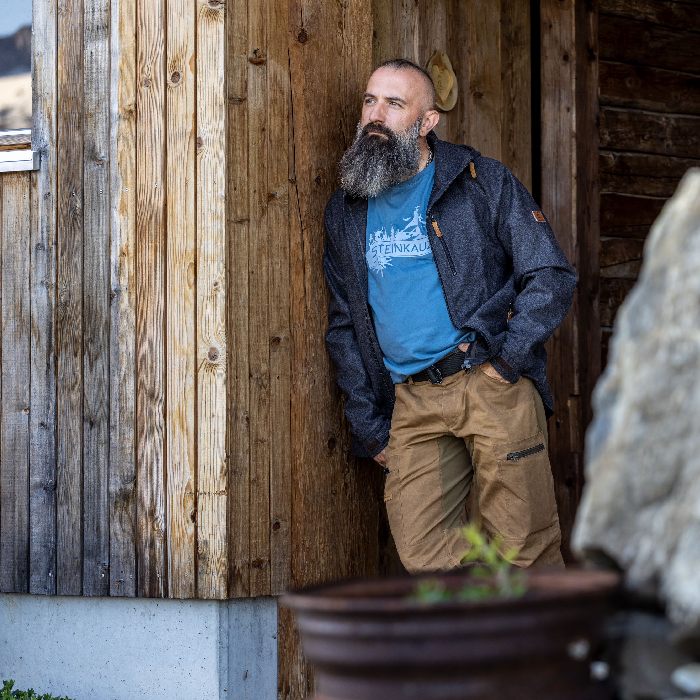 STEINKAUZ Herren T-Shirt "Gipfelkreuz"