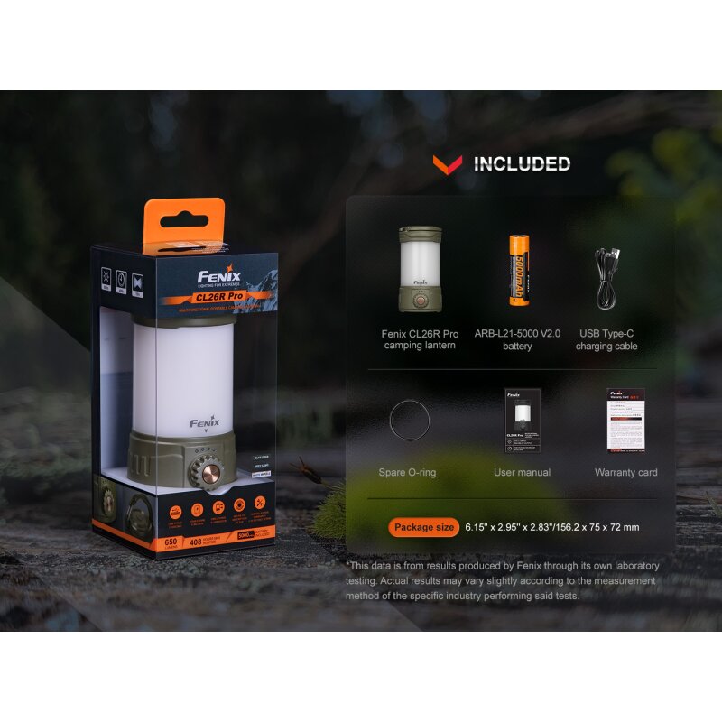 Fenix CL26R Pro LED Campingleuchte Olive Drab