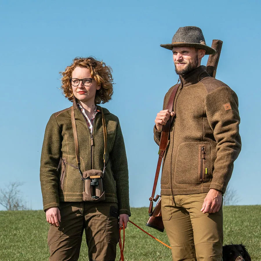 Loden-Fleecejacke "Adele" - moosgrün