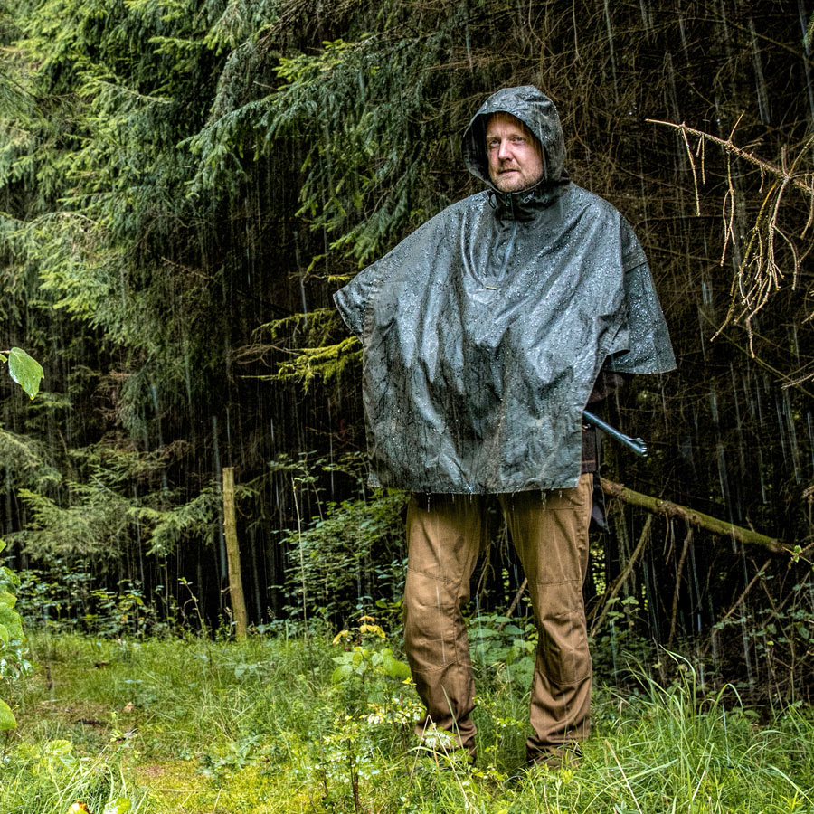 Regencape "Wassermann" aus Waxcotton - oliv