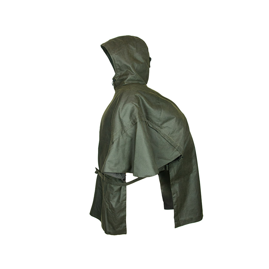 Regencape "Wassermann" aus Waxcotton - oliv