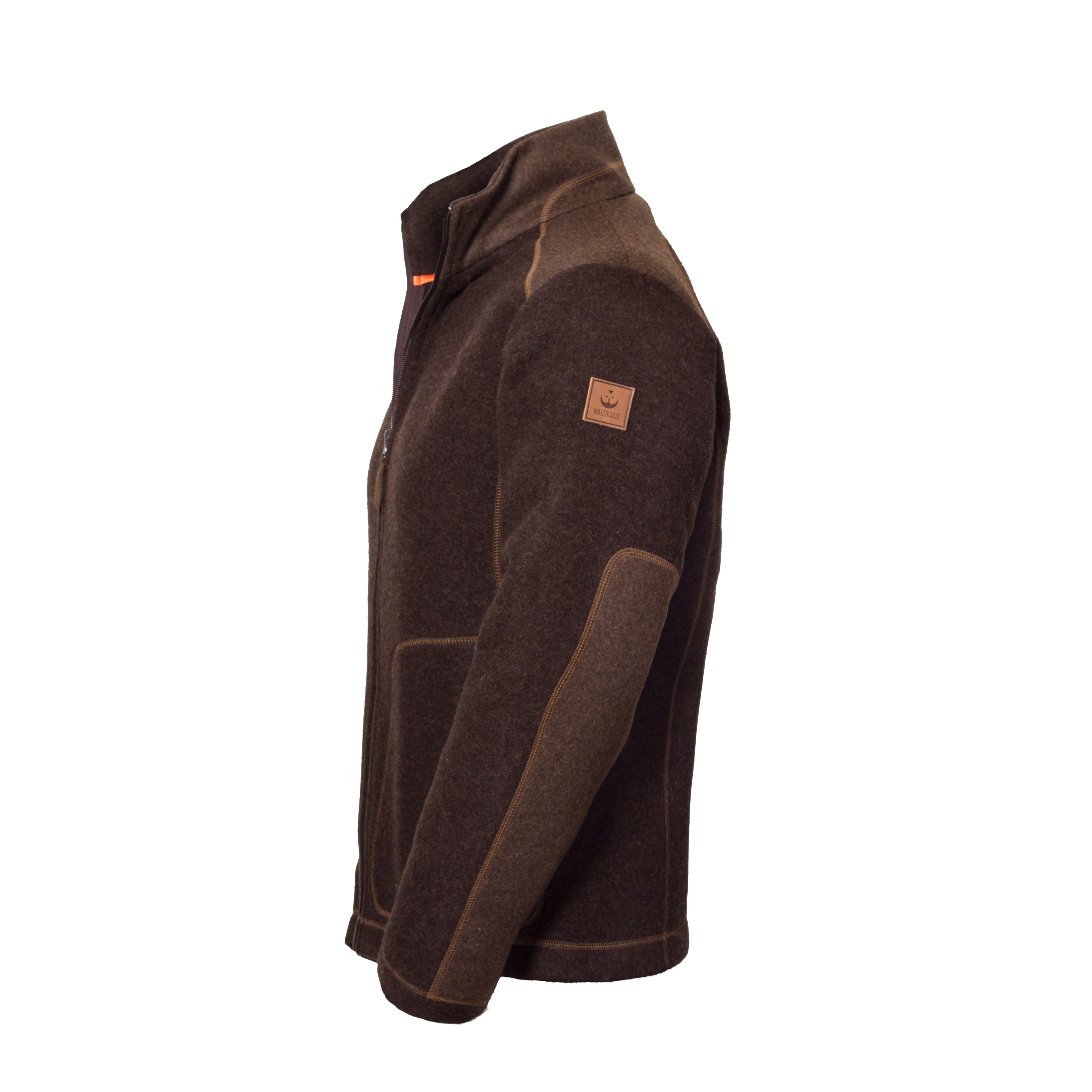 Loden-Fleecejacke "Urs" - dunkelbraun