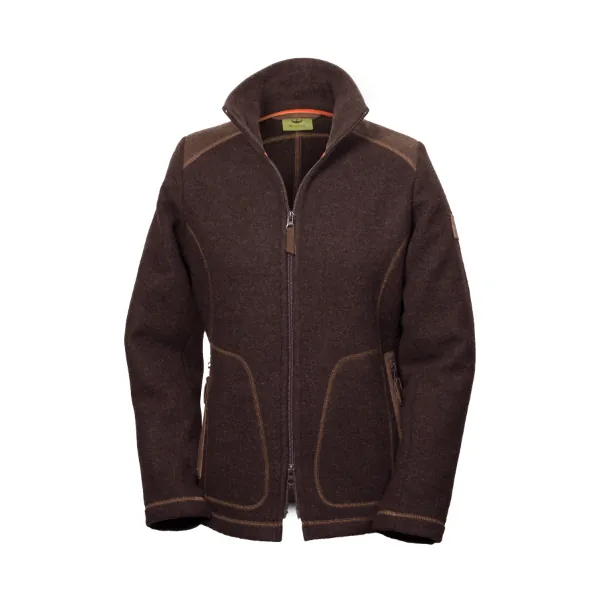Loden-Fleecejacke "Adele" - dunkelbraun