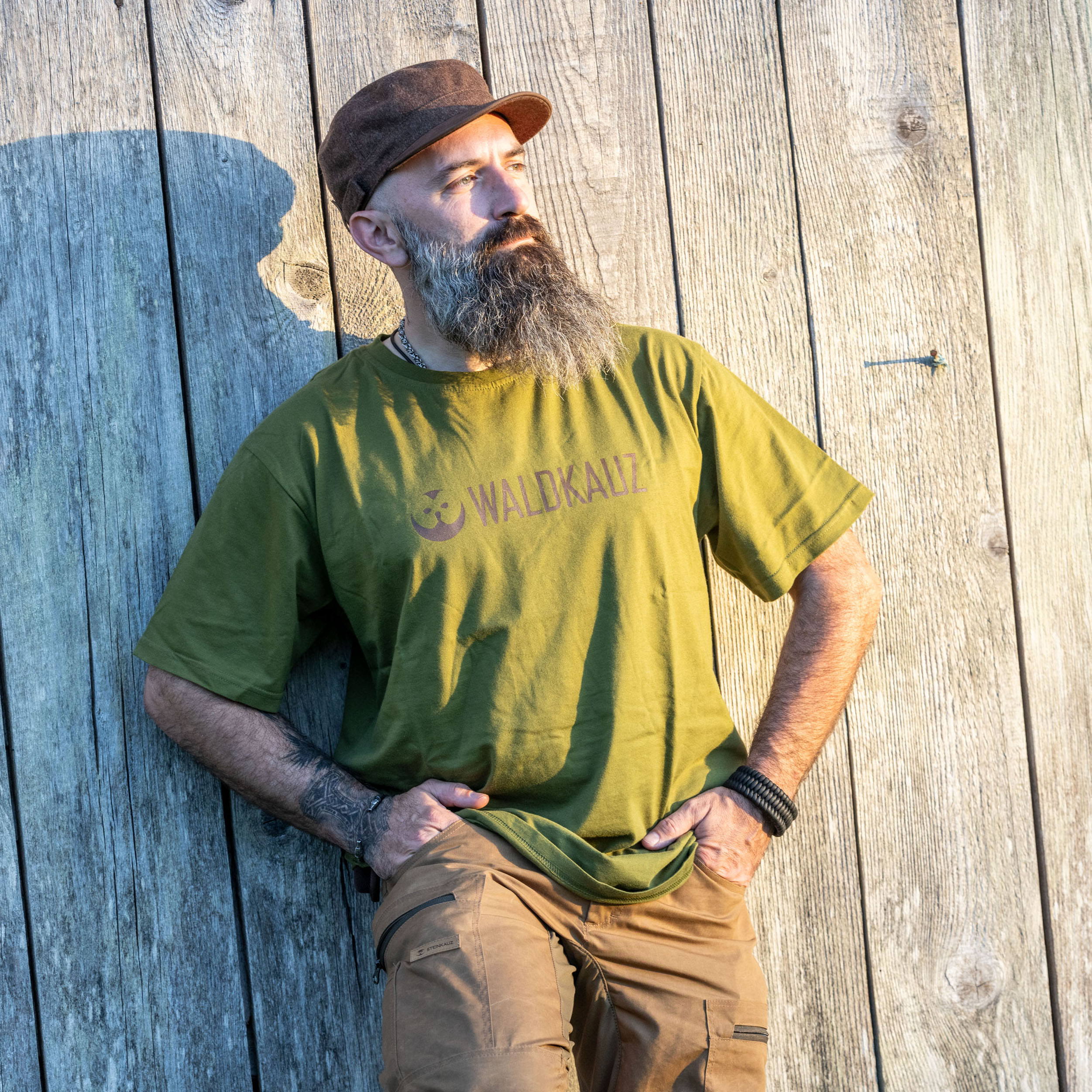Men´s t-Shirt "Logo", moss green
