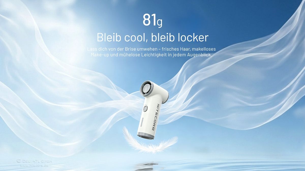 Mini-Handventilator NEF Nano, grau