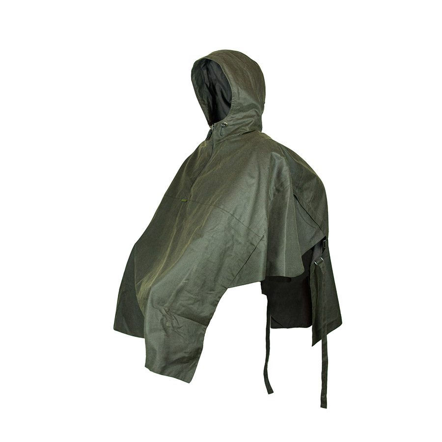 Regencape "Wassermann" aus Waxcotton - oliv