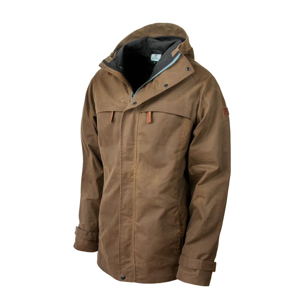 STEINKAUZ Wachsjacke REGENSEGEN Khaki